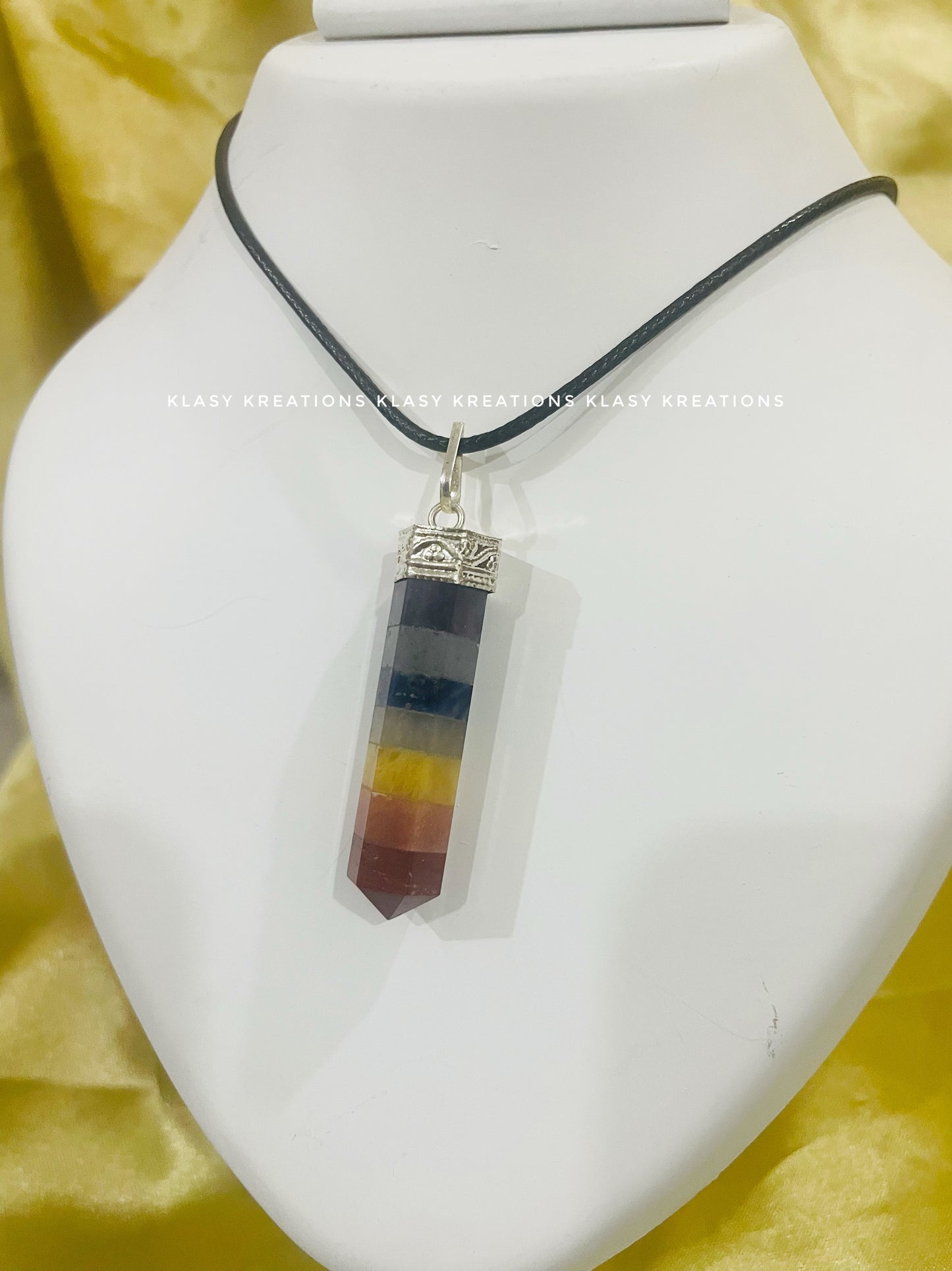 Seven Chakra Pencil Pendant - Balance | Energy Flow | Aura Harmony