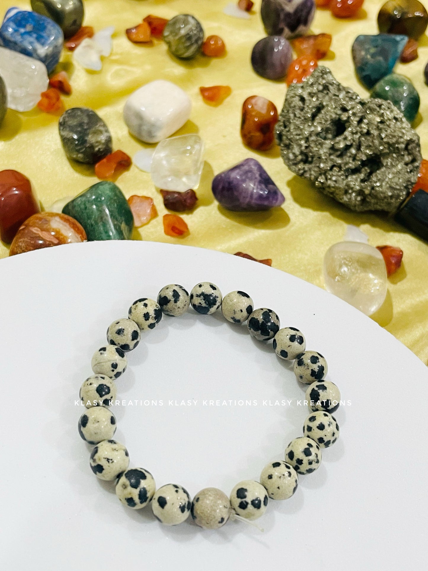 Dalmatian Jasper Bracelet - Emotional Freedom, Good Relationships