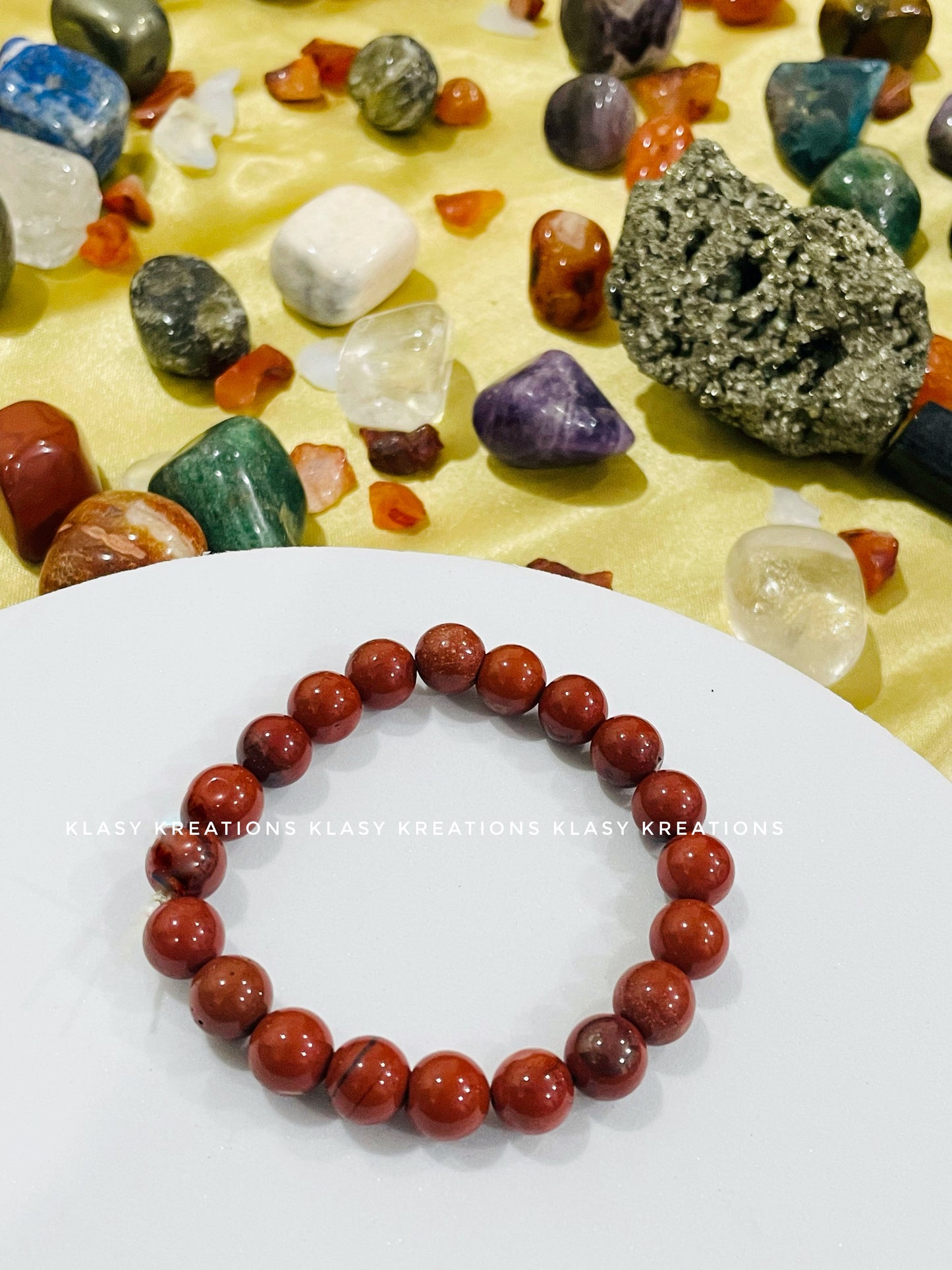 Red Jasper Bracelet - Grounding, Stability, Emotional Strength