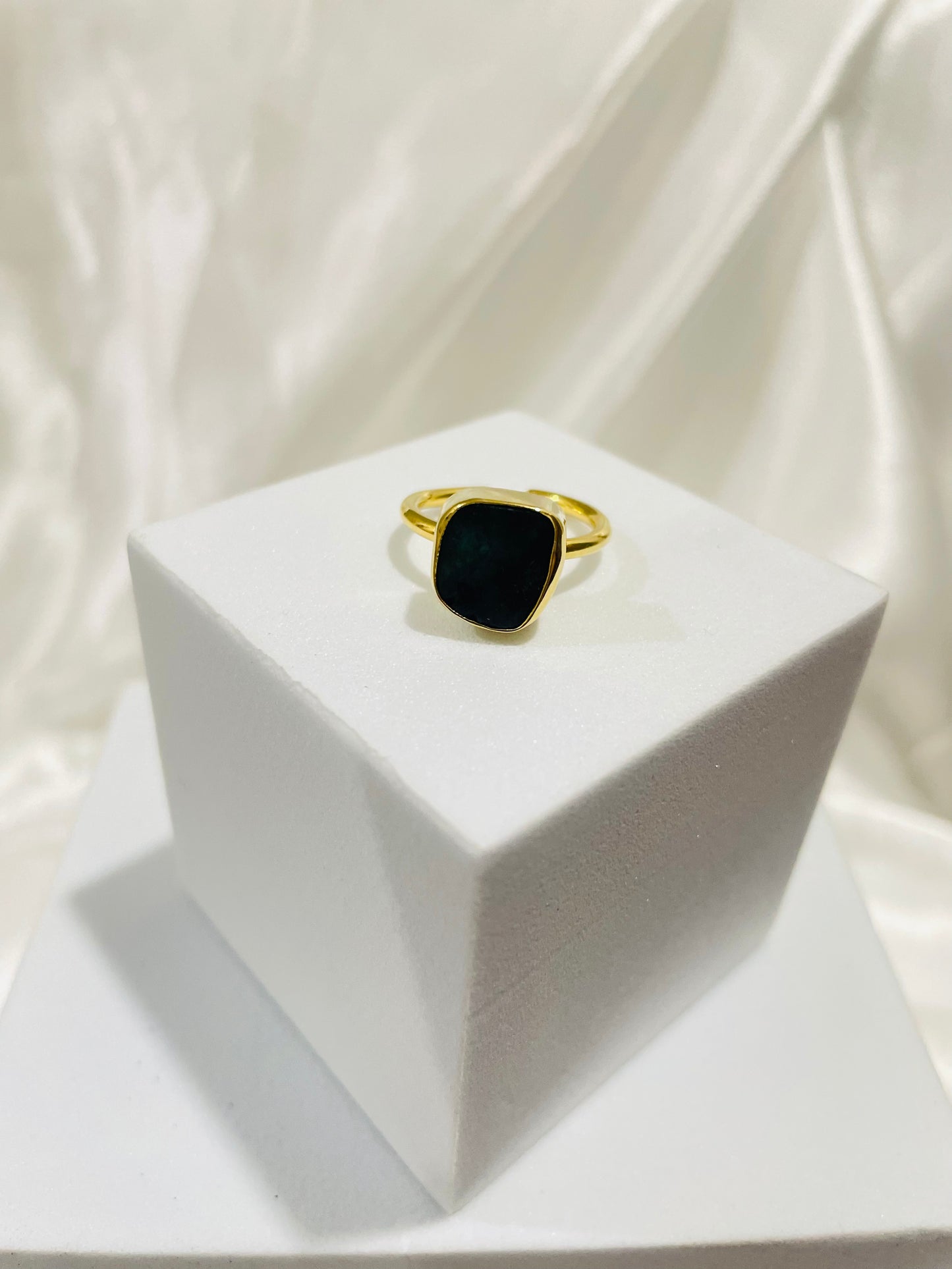 Sapphire Royal Wisdom Ring in 18K Gold Plated for Intelligence, Intuition & Divine Protection