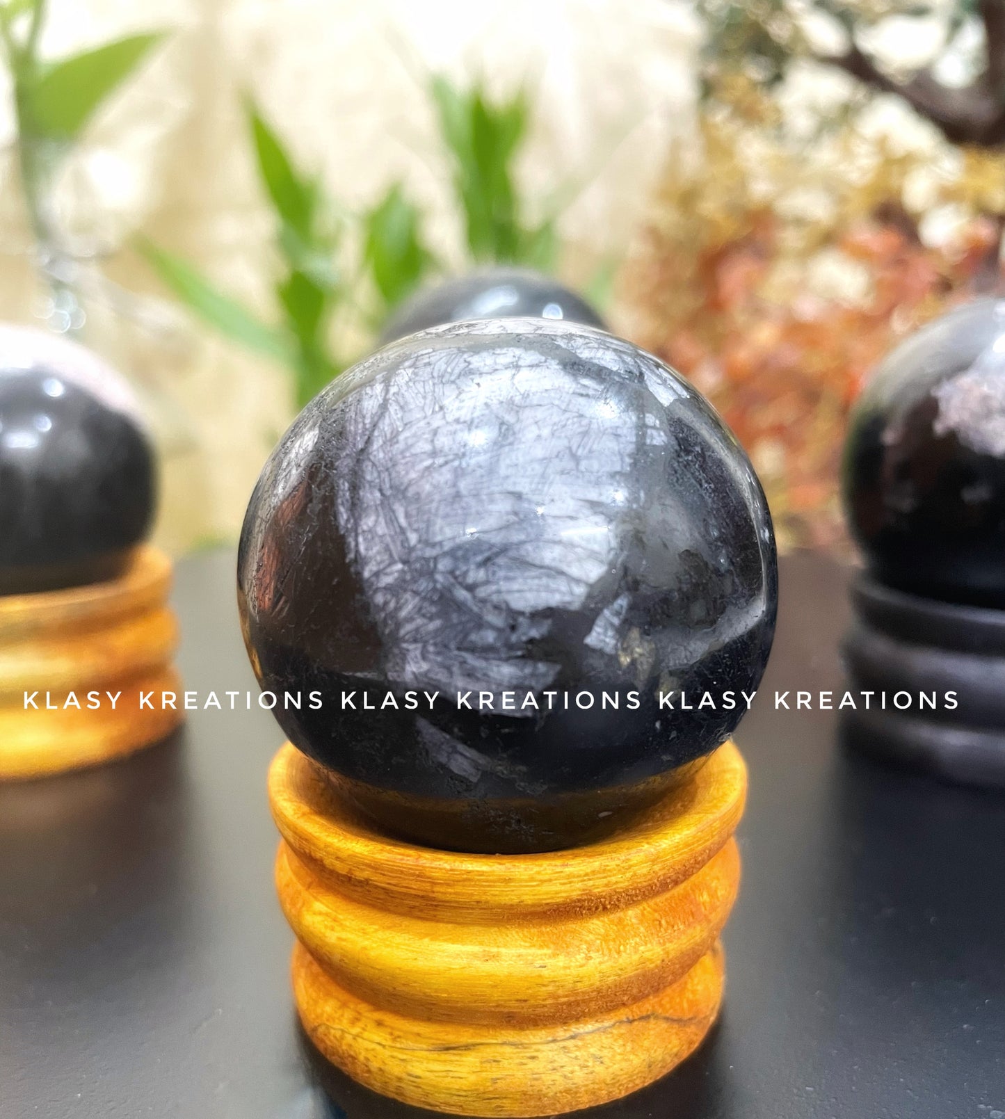 Black Tourmaline Sphere (160g - 250g) - Protection | Grounding | EMF Shield