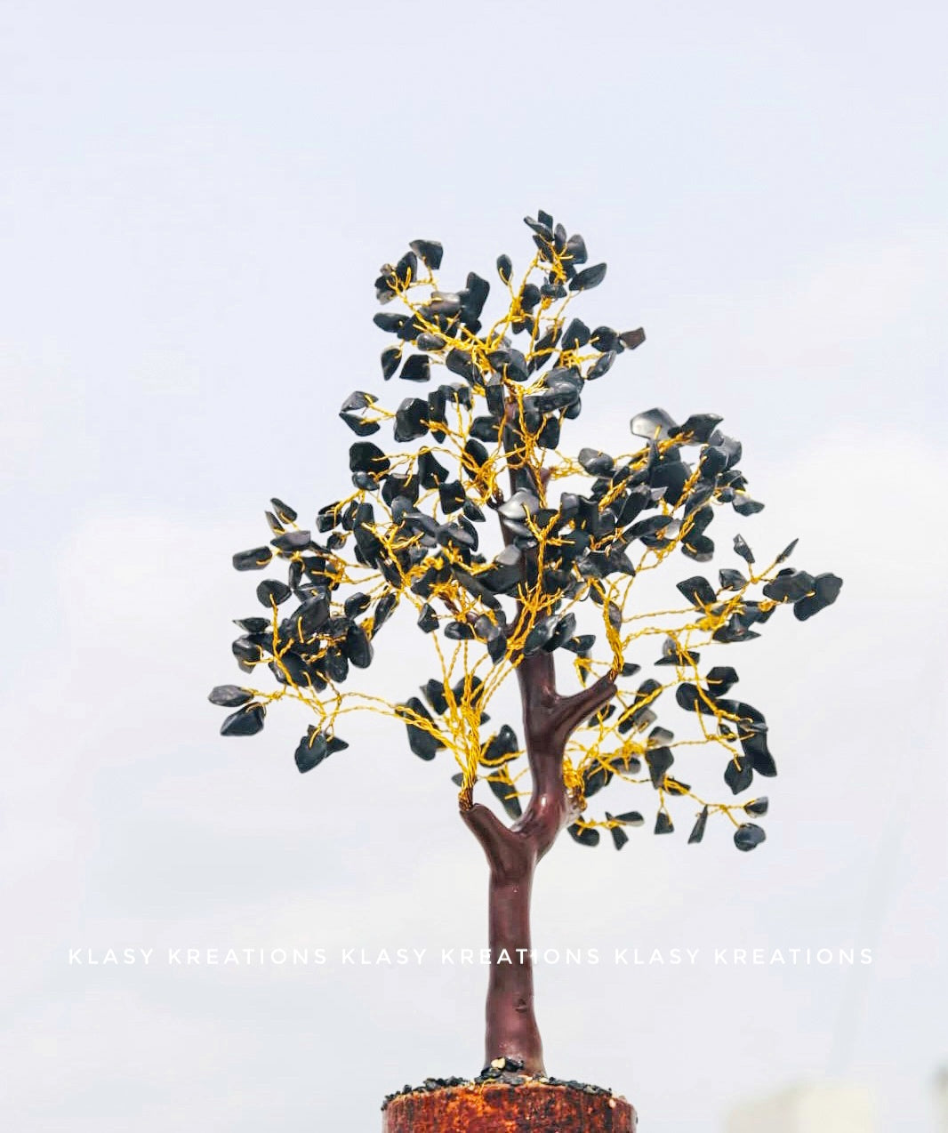 Black Tourmaline Crystal Tree - 300 Chips
