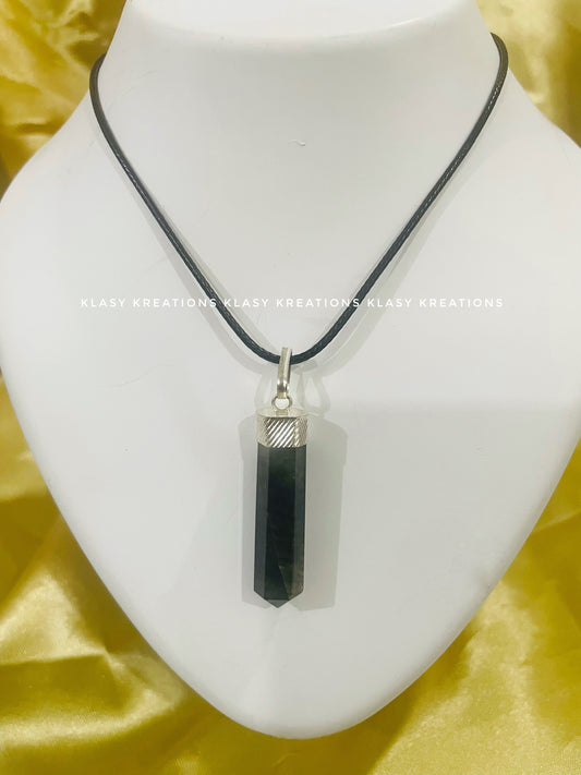 Labradorite Pencil Pendant - Mysticism | Transformation | Psychic Protection
