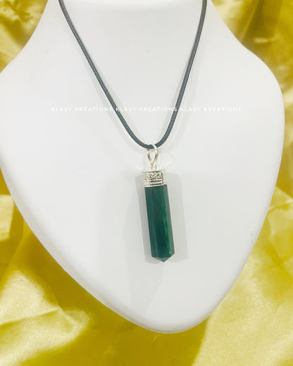 Green Jade Pencil Pendant - Prosperity | Harmony | Emotional Balance