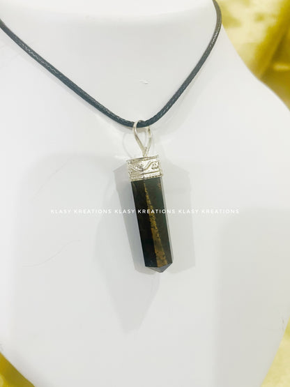 Tiger Eye Pencil Pendant - Courage | Motivation | Protection