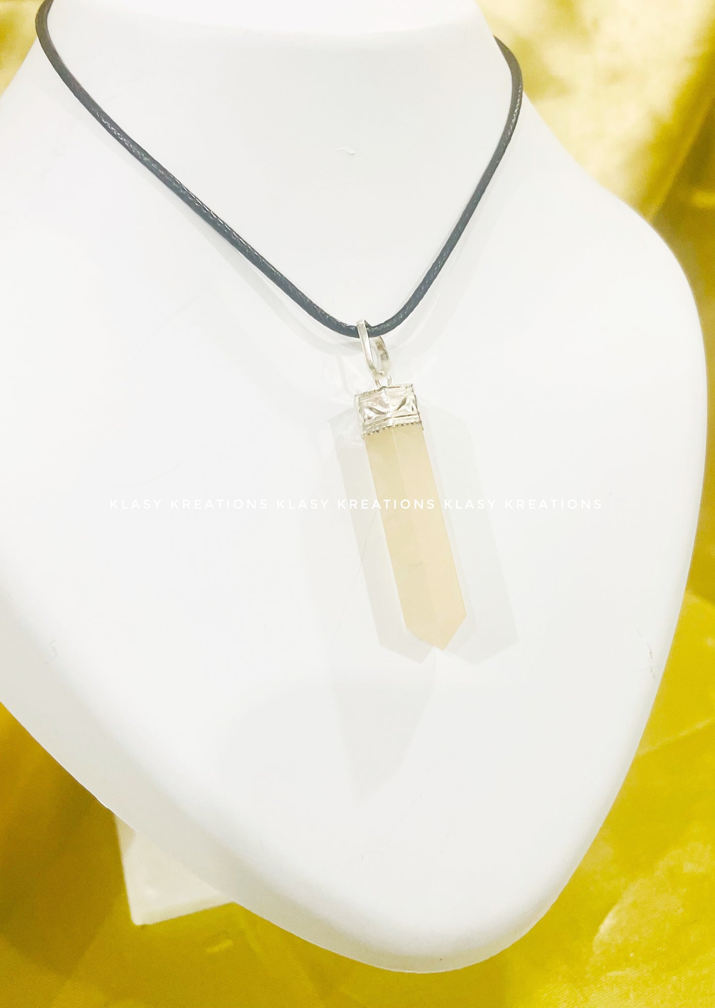 Citrine Pencil Pendant - Abundance | Confidence | Joy Magnet