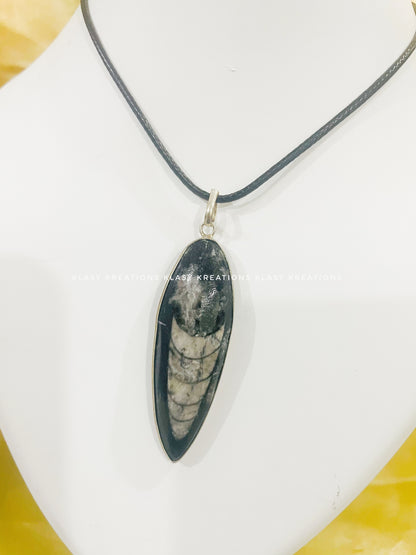 Orthoceras Kubera Pendant - Wealth | Grounding | Ancestral Power