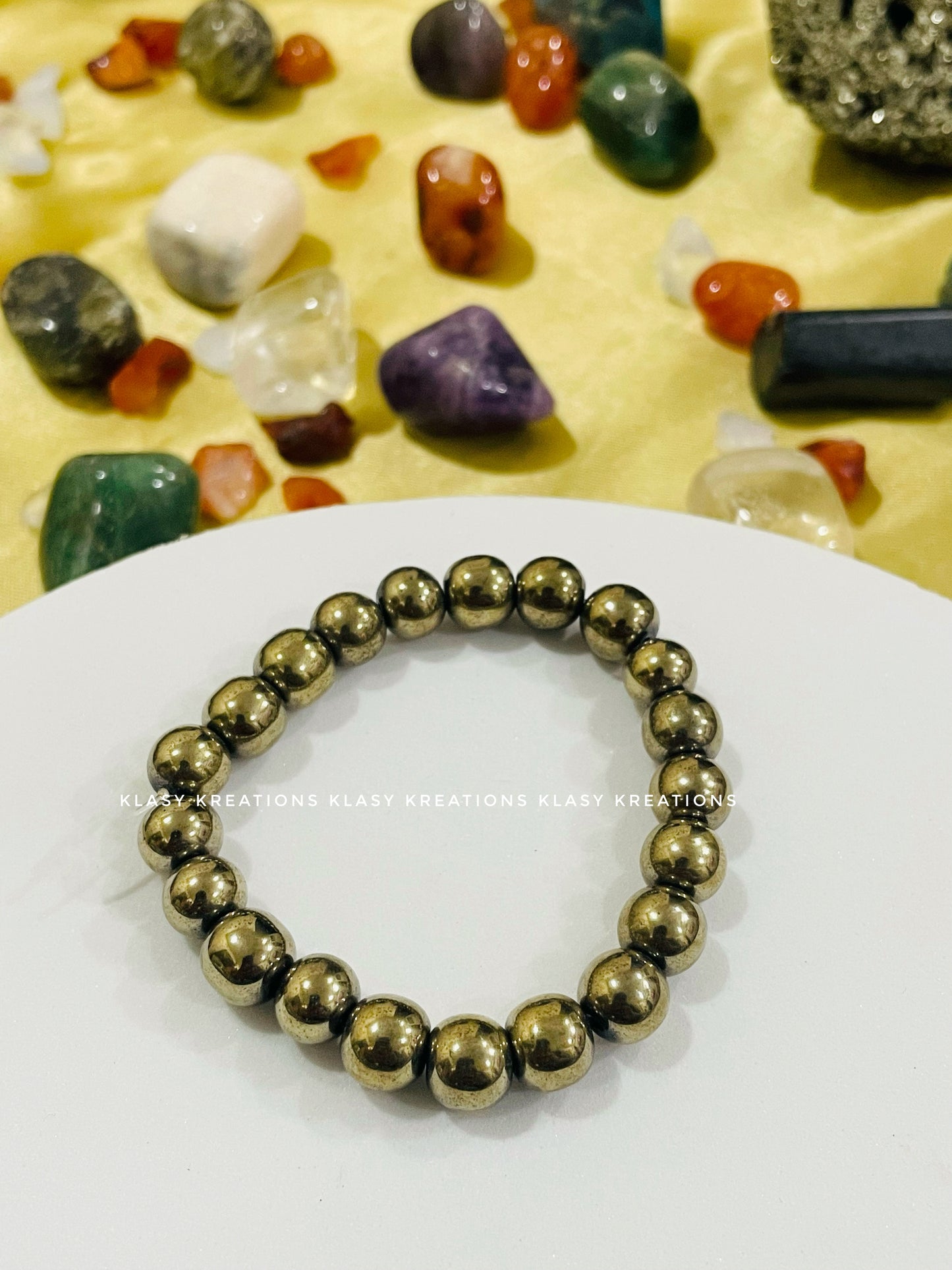 Golden Pyrite Bracelet - Abundance, Wealth, Confidence