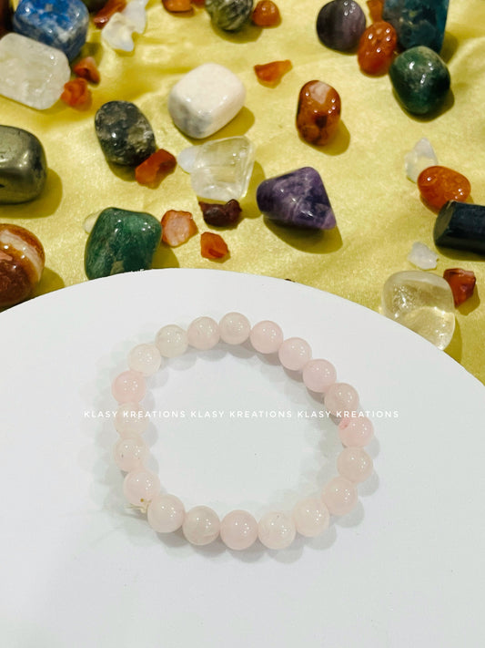 Rose Quartz Bracelet - Love, Emotional Healing, Self Worth