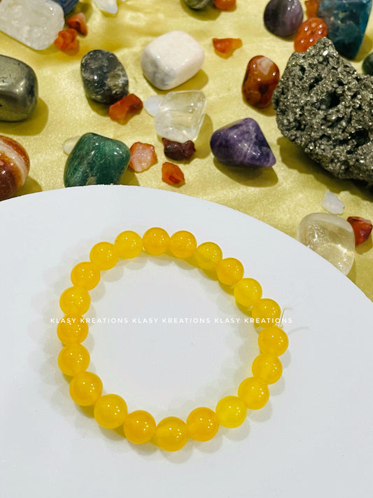 Yellow Agate Bracelet - Confidence, Clarity, Joy