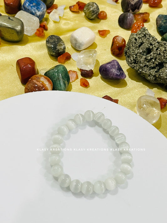 Selenite Bracelet - Aura Cleansing, Peace, Higher Connection