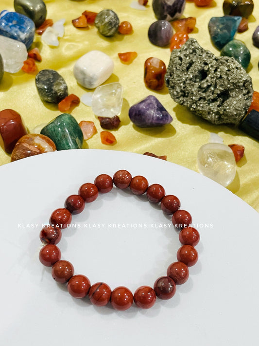 Red Jasper Bracelet - Grounding, Stability, Emotional Strength