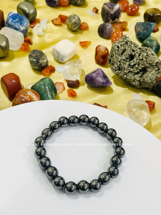 Hematite Bracelet - Grounding, Focus, Protection