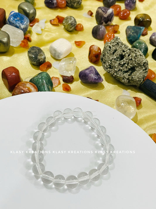 Clear Quartz (Sphatika) Bracelet - Clarity, Amplifier, Strong Energy