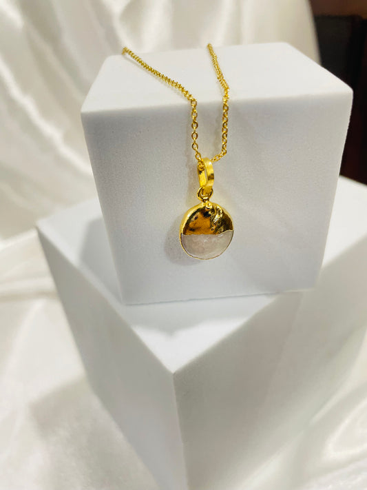 Lustrous Pearl Aura Pendant in 18k Gold Plated - Purity • Grace • Divine Feminine Glow