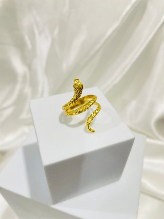 Eternal Serpent Ring in 18K Gold Plated for Power, Protection & Transformation