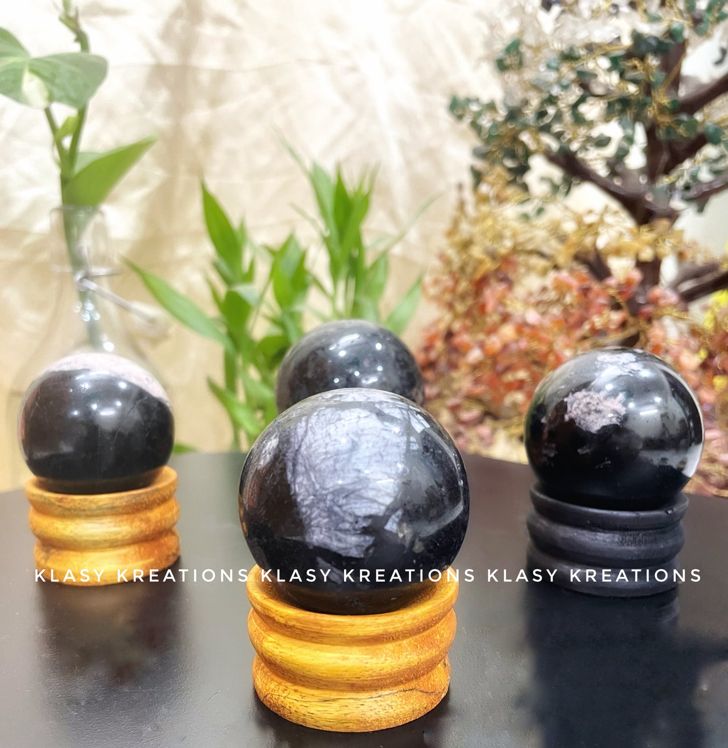 Black Tourmaline Sphere (160g - 250g) - Protection | Grounding | EMF Shield