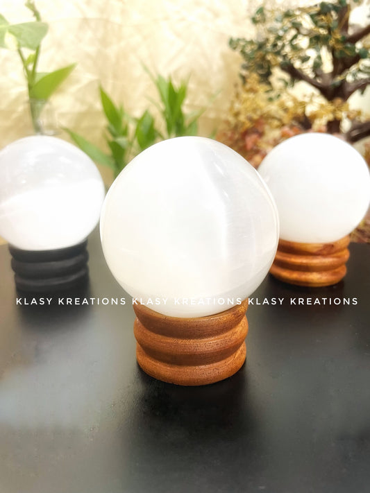 Selenite Sphere (300g - 350g) - Aura Cleansing | Divine Light | Higher Connection