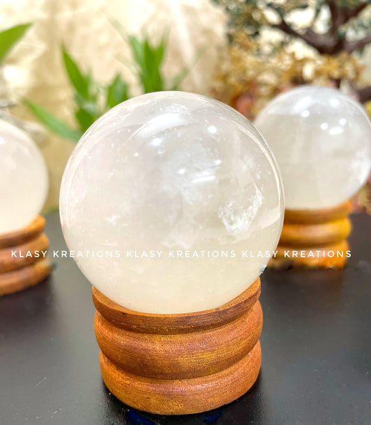Clear Quartz Sphere (220g - 280g) - Amplification | Clarity | Energy Boost