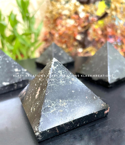 Black Tourmaline Pyramid  - Protection | EMF Shield | Grounding