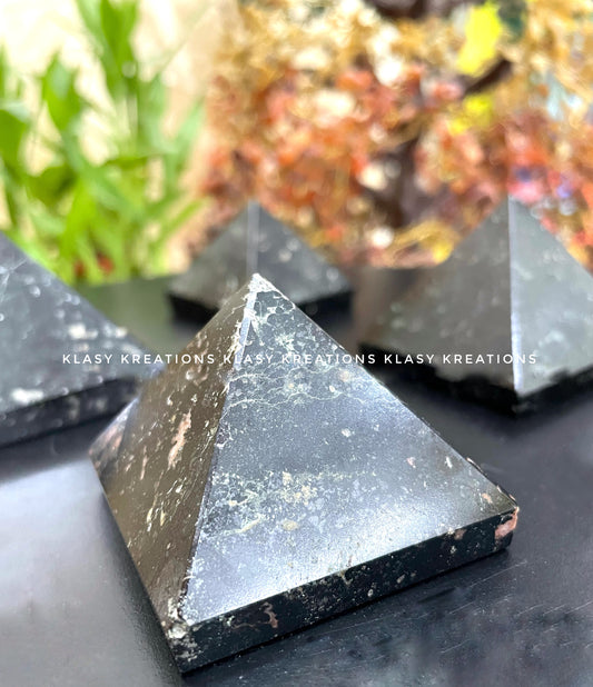 Black Tourmaline Pyramid  - Protection | EMF Shield | Grounding