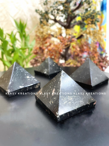 Black Tourmaline Pyramid  - Protection | EMF Shield | Grounding