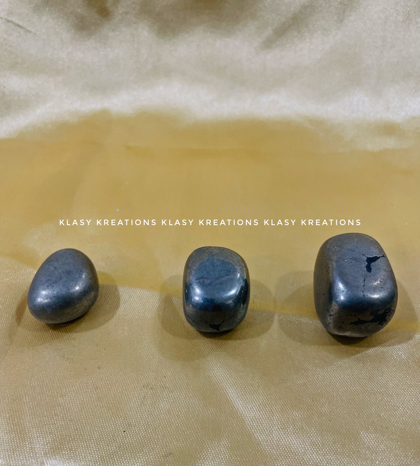 Golden Pyrite Tumble - Wealth | Willpower | Protection - 1Pc