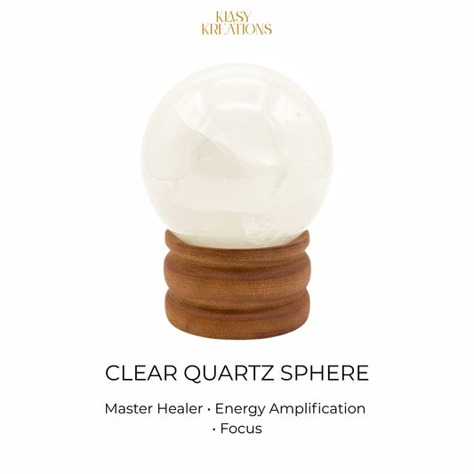 Clear Quartz Sphere (220g - 280g) - Amplification | Clarity | Energy Boost