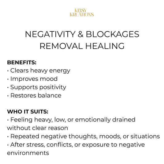 Negativity & Energetic Blockages Removal Healing