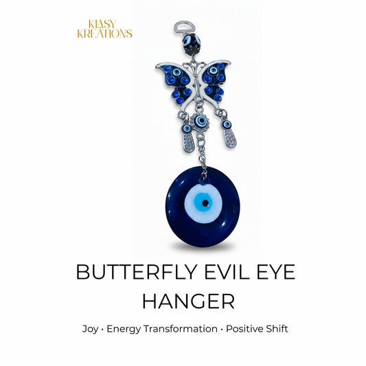 Butterfly Evil Eye Hanger  - Transformation, Beauty , Protection