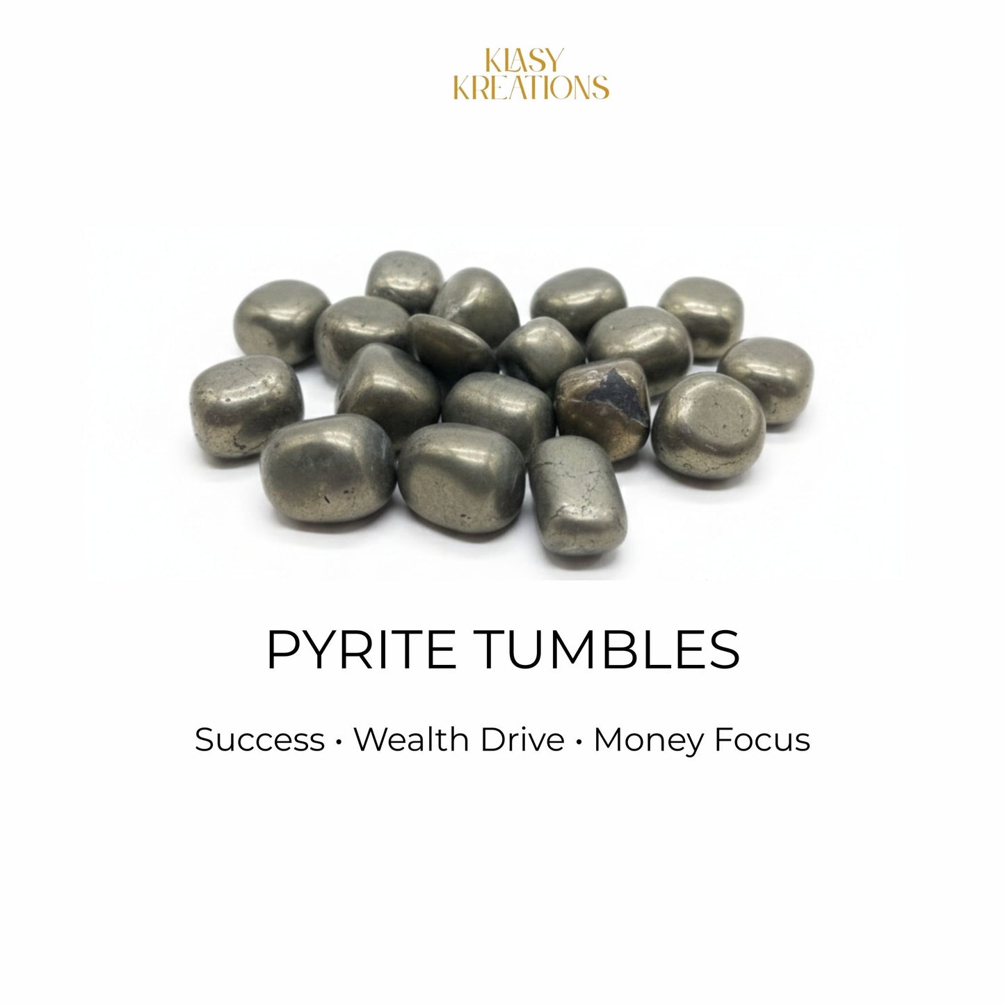Golden Pyrite Tumble - Wealth | Willpower | Protection - 1Pc