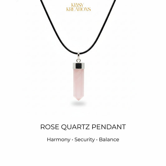 Rose Quartz Pencil Pendant - Self Love | Emotional Healing | Relationships