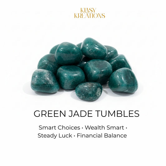 Green Jade Tumble - Luck | Stability | Harmony - 1Pc