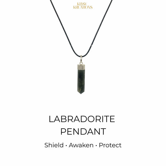 Labradorite Pencil Pendant - Mysticism | Transformation | Psychic Protection