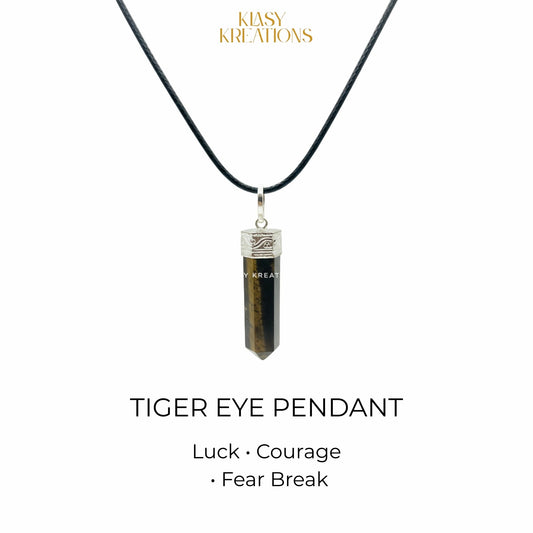 Tiger Eye Pencil Pendant - Courage | Motivation | Protection