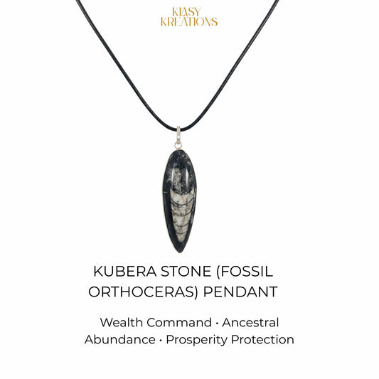 Orthoceras Kubera Pendant - Wealth | Grounding | Ancestral Power