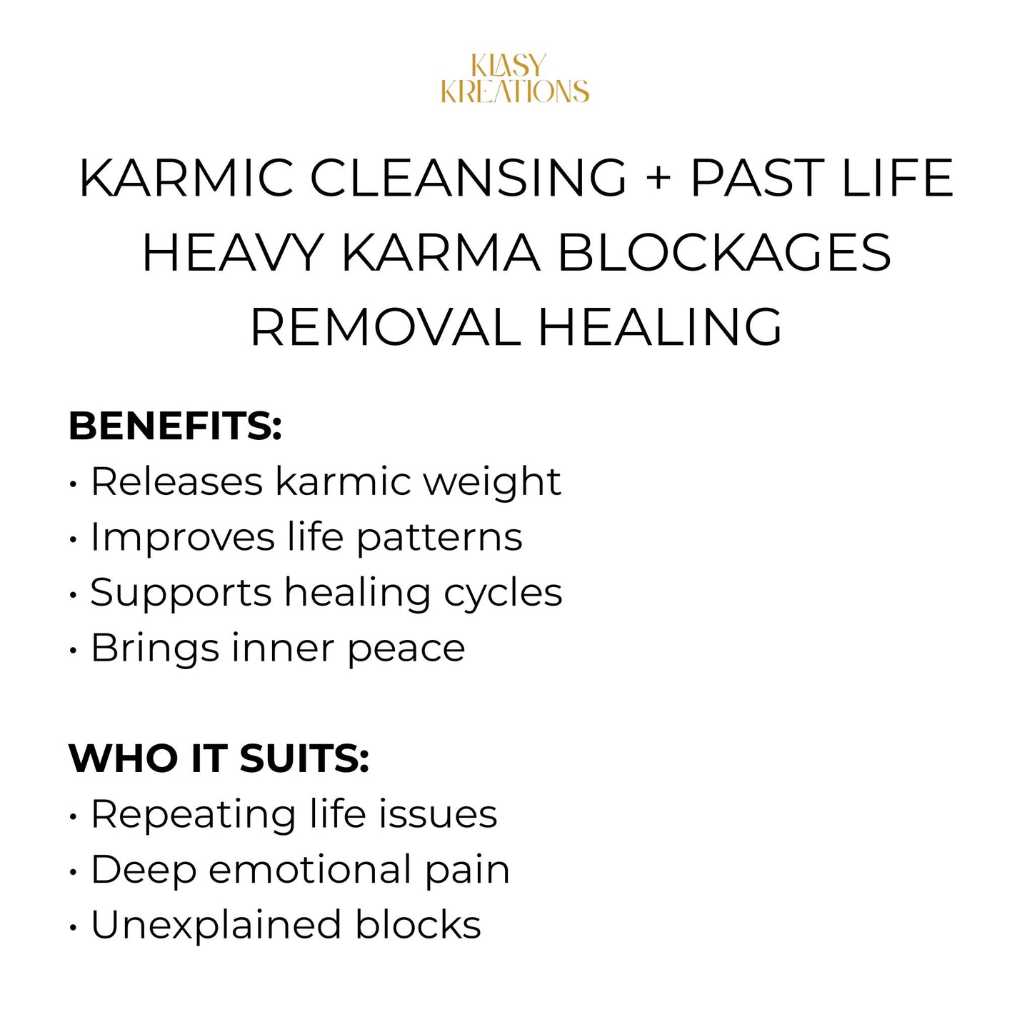 Karmic Cleanse + Past Life Karma & Blocks Removal Healing
