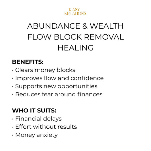 Abundance & Wealth Block Removal Healing