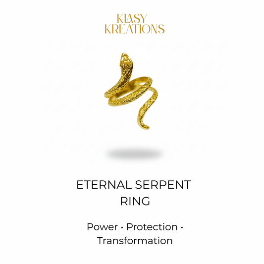 Eternal Serpent Ring in 18K Gold Plated for Power, Protection & Transformation