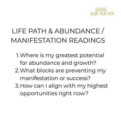 Life Path, Abundance & Manifestation Readings