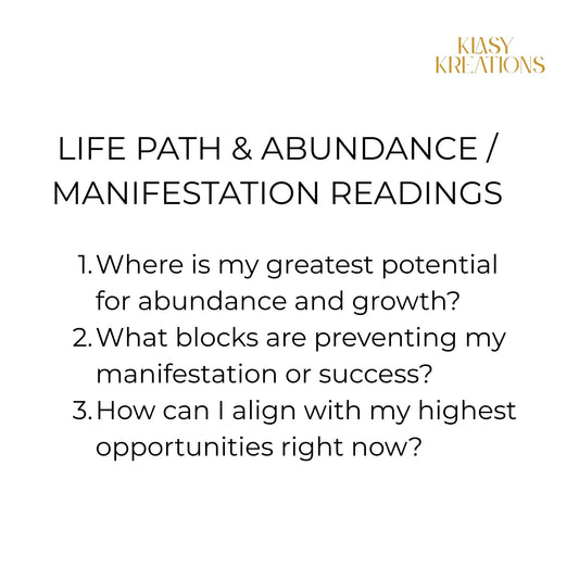 Life Path, Abundance & Manifestation Readings
