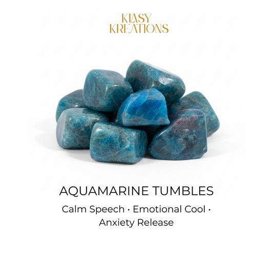 Aquamarine Tumble - Calm | Communication | Emotional Healing - 1Pc