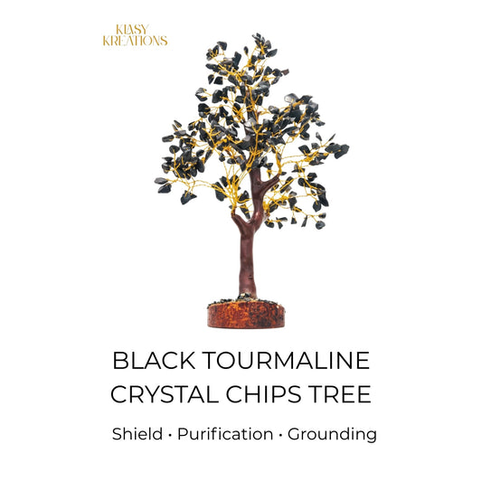 Black Tourmaline Crystal Tree  - 300 Chips