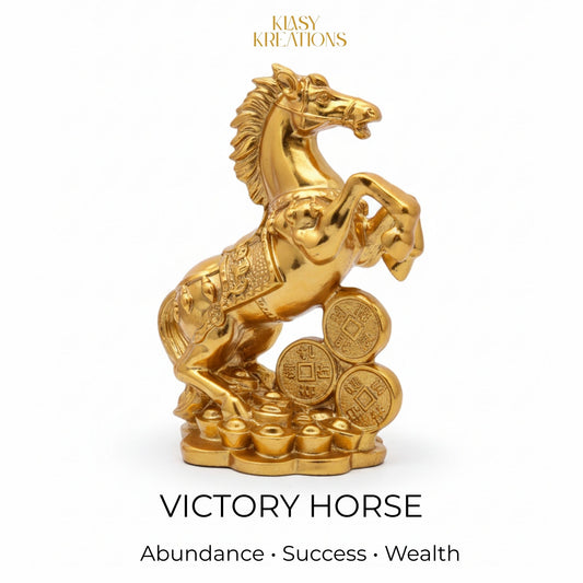 Horse with Coins & Ingots - Victory | Wealth Luck | Speed in Success