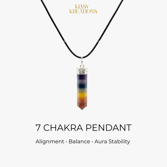 Seven Chakra Pencil Pendant - Balance | Energy Flow | Aura Harmony
