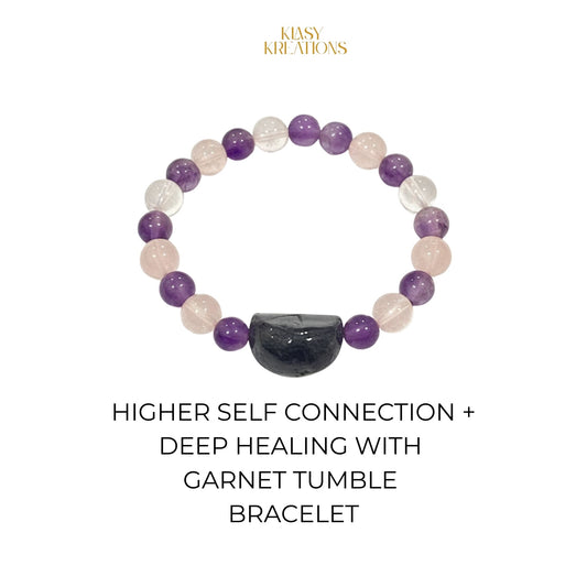 Higher Self Connection + Deep Healing with Garnet Tumble Bracelet