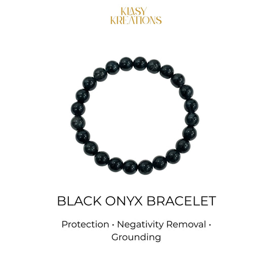 Black Onyx Bracelet - Protection, Grounding, Energy Field