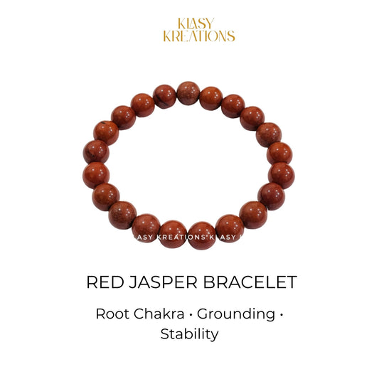 Red Jasper Bracelet - Grounding, Stability, Emotional Strength