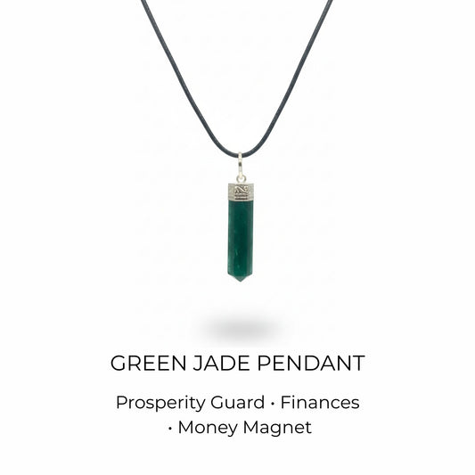 Green Jade Pencil Pendant - Prosperity | Harmony | Emotional Balance