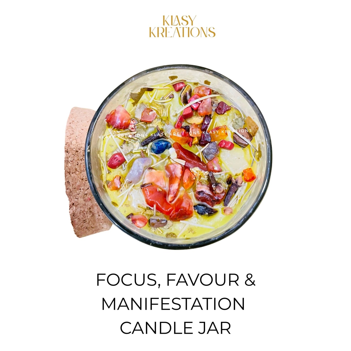 Focus, Favour & Manifestation Candle Jar